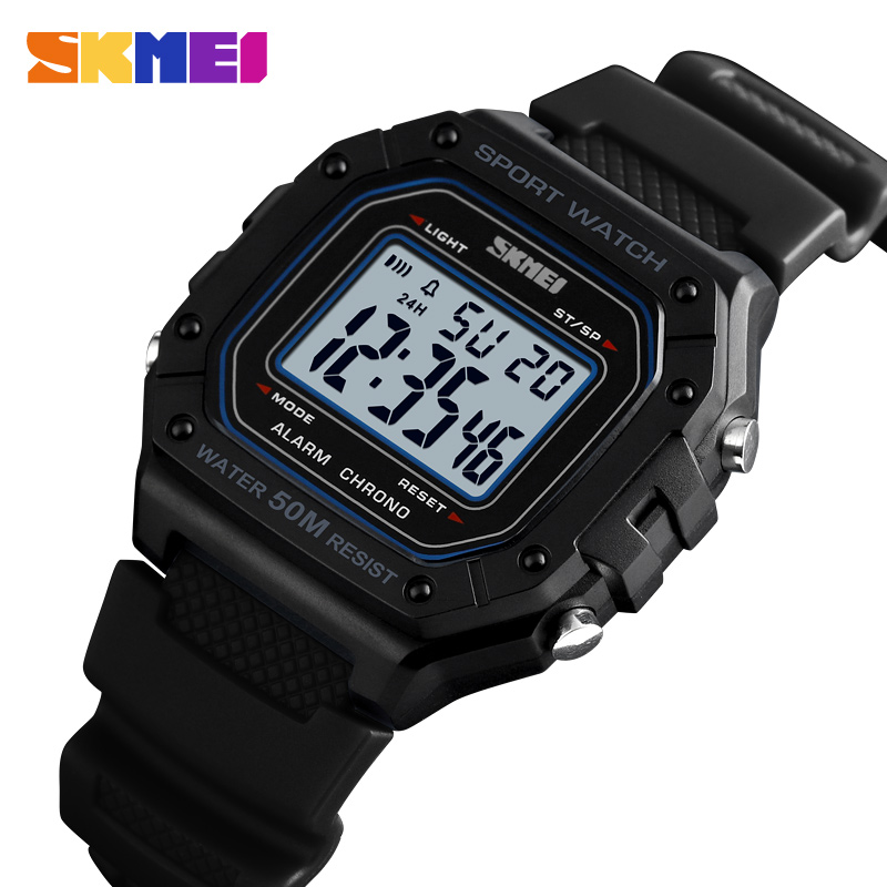 Tide Watch Surf - Skmei-relógio digital masculino, à prova d'água,
