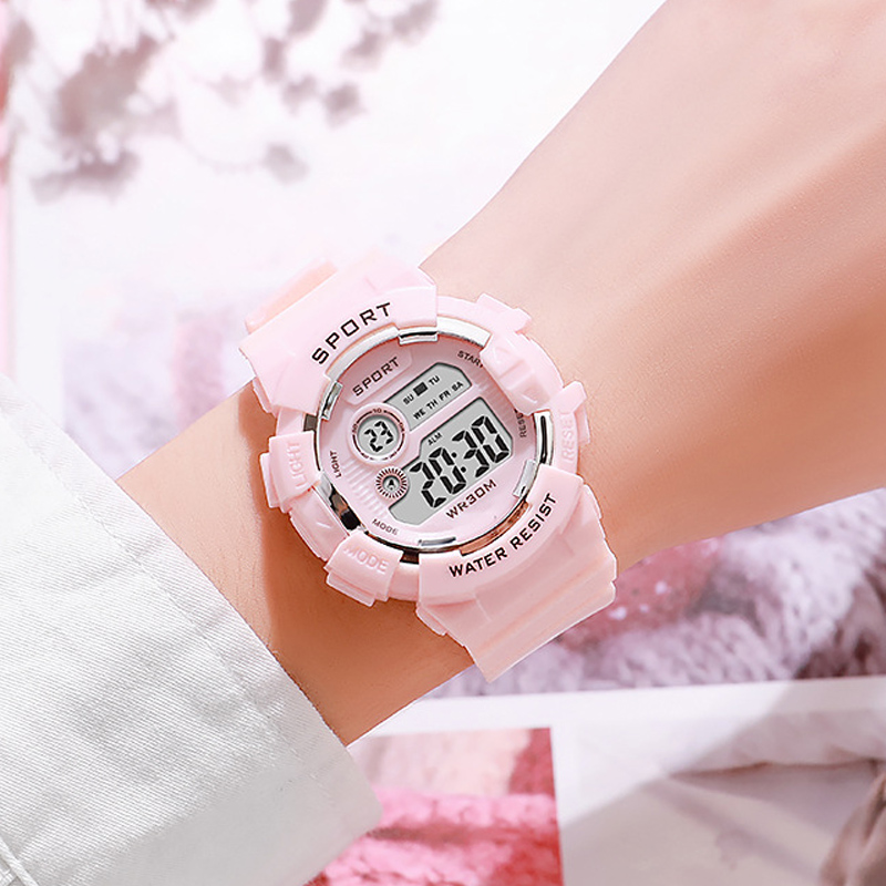 Smartwatch Watches Girls - Moda crianças relógios luminosos à prova