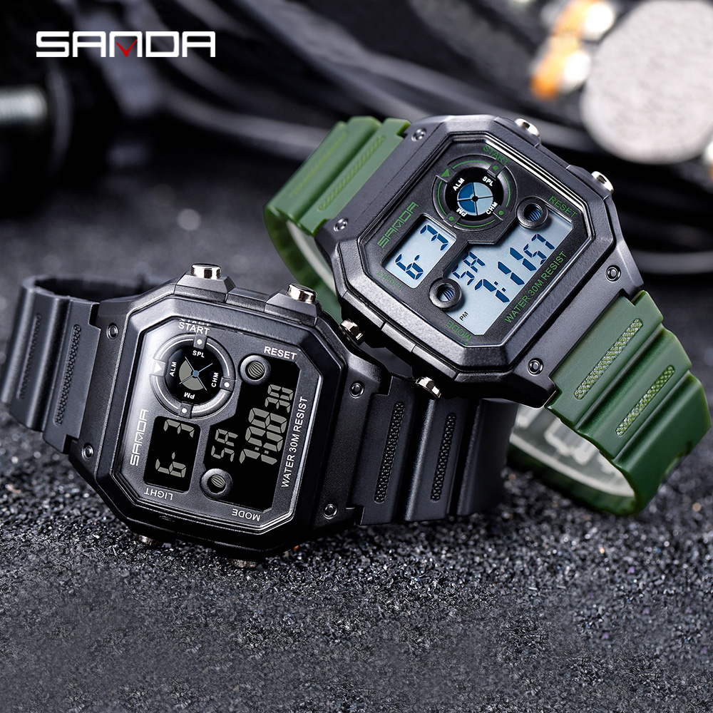 Tide Watch Surf - Relógio Esportivo Masculino SANDA 418, Cronômetro,