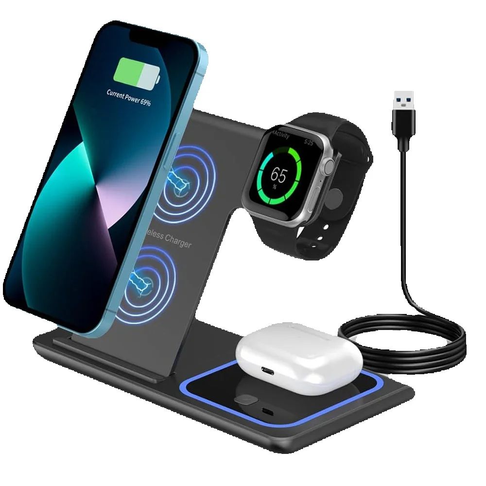 Smartwatch Watches Compatible With Iphone - Carregador Sem Fio Rápido 3 em