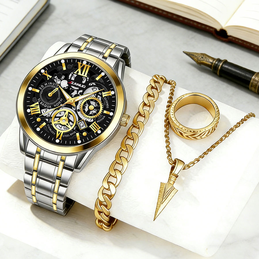Smartwatch Ring Watches - Relógio de Luxo Masculino com Pulseira
