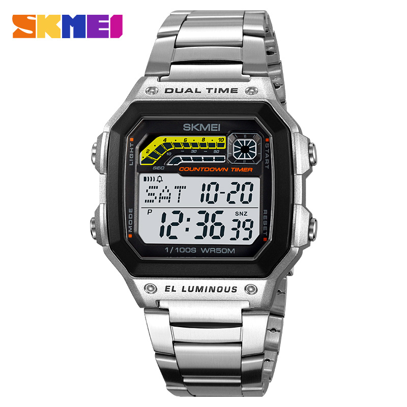 Tide Watch Surf - SKMEI-Relógio digital impermeável de luxo masculino,