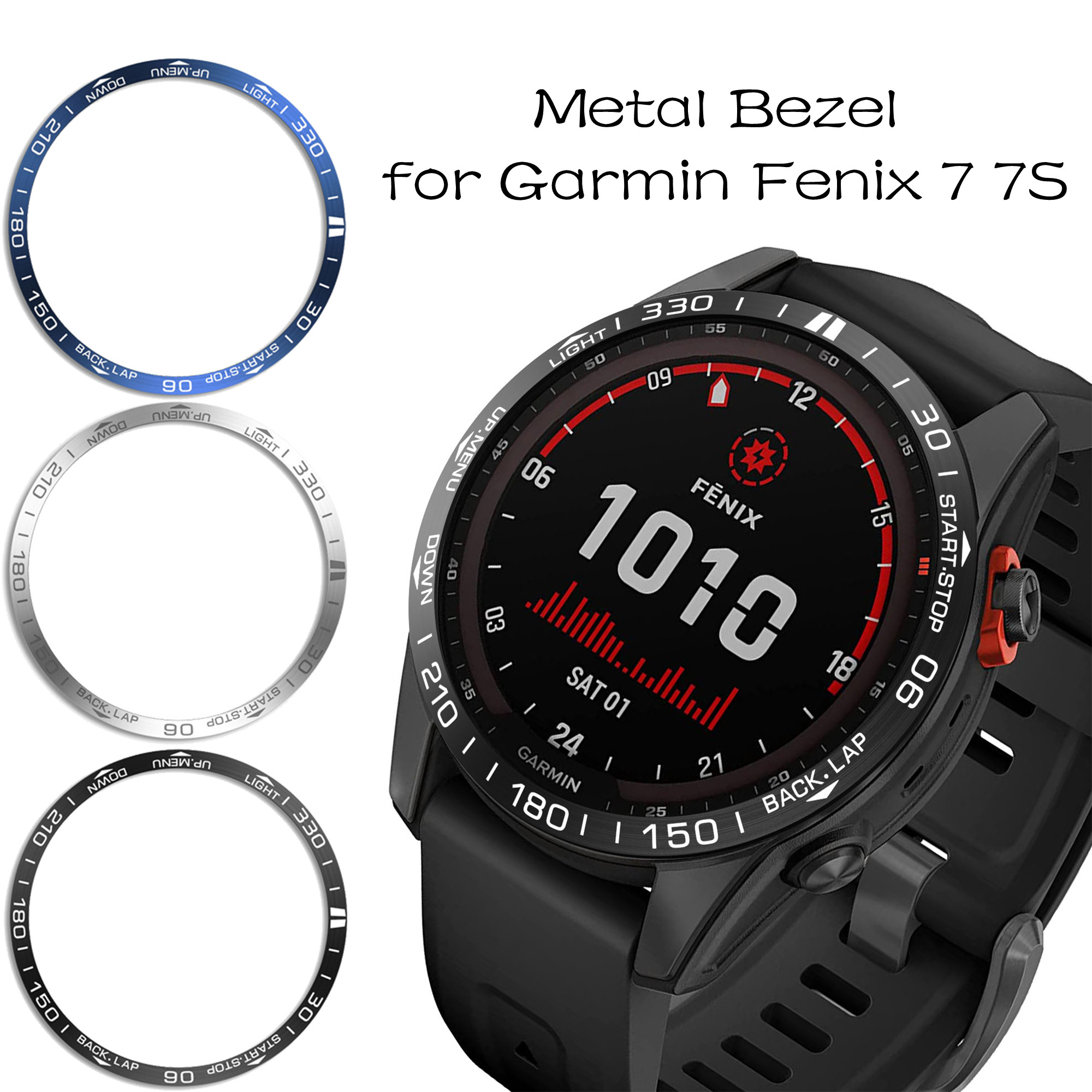 Smartwatch Ring Watches - Moldura de estilo de metal para