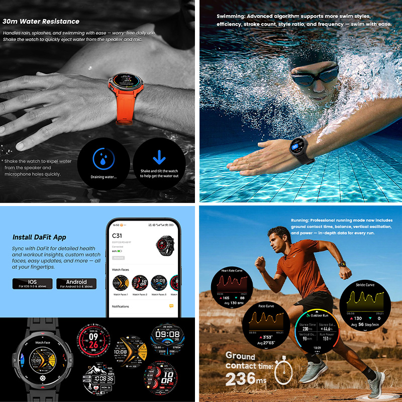 Novo Smartwatch Militar GPS 20 - Smartwatch Timex Watches For Men avaliação e preço