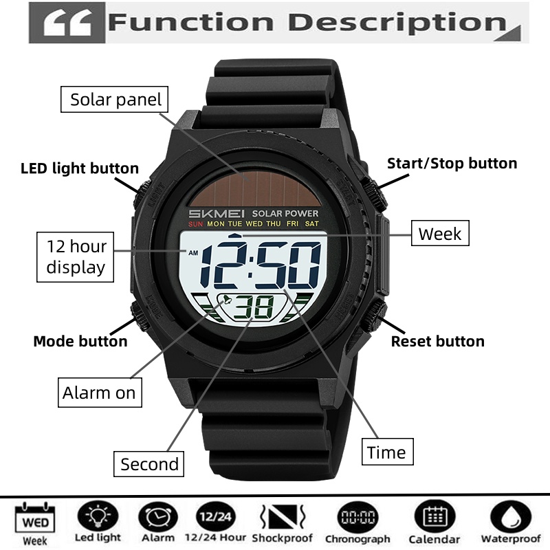 Skmei relógios digitais de ene - Tide Watch Surf avaliação e preço