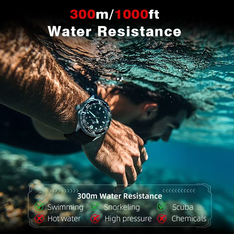 Relógio de mergulho de aço ino - Smartwatch Ring Watches avaliação e preço