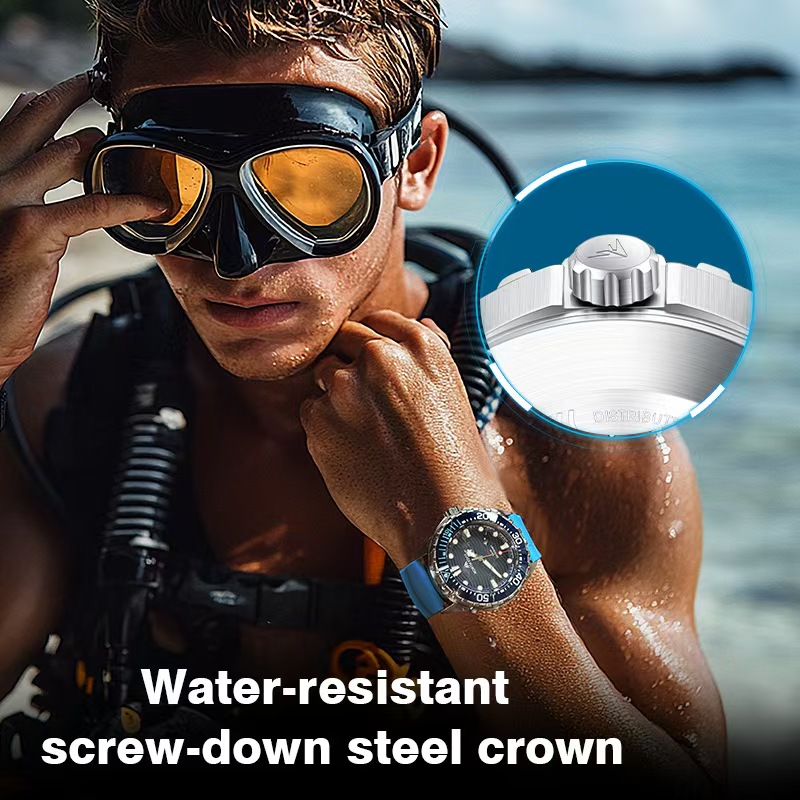 Relógio de mergulho de aço ino - Smartwatch Ring Watches avaliação e preço