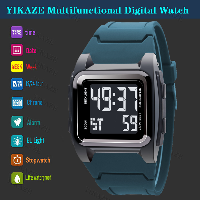 Yikaze relógio digital masculi - Tide Watch Surf avaliação e preço