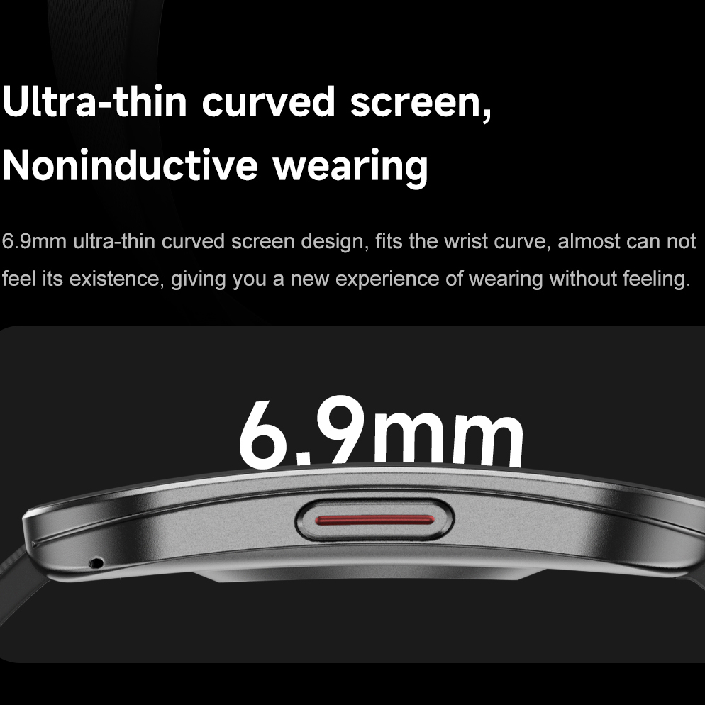 Amoled ultra-fino curvo à prov - Smartwatch Health Watches For Women avaliação e preço