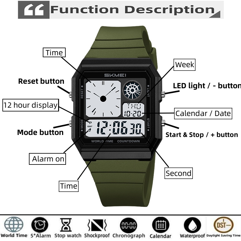 Skmei 5 despertador masculino  - Tide Watch Surf avaliação e preço