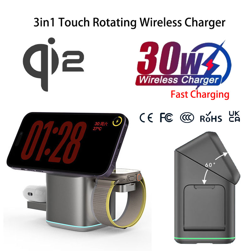 Praiser 25W Qi2 Dobrável Touch - Smartwatch Watches Compatible With Iphone avaliação e preço