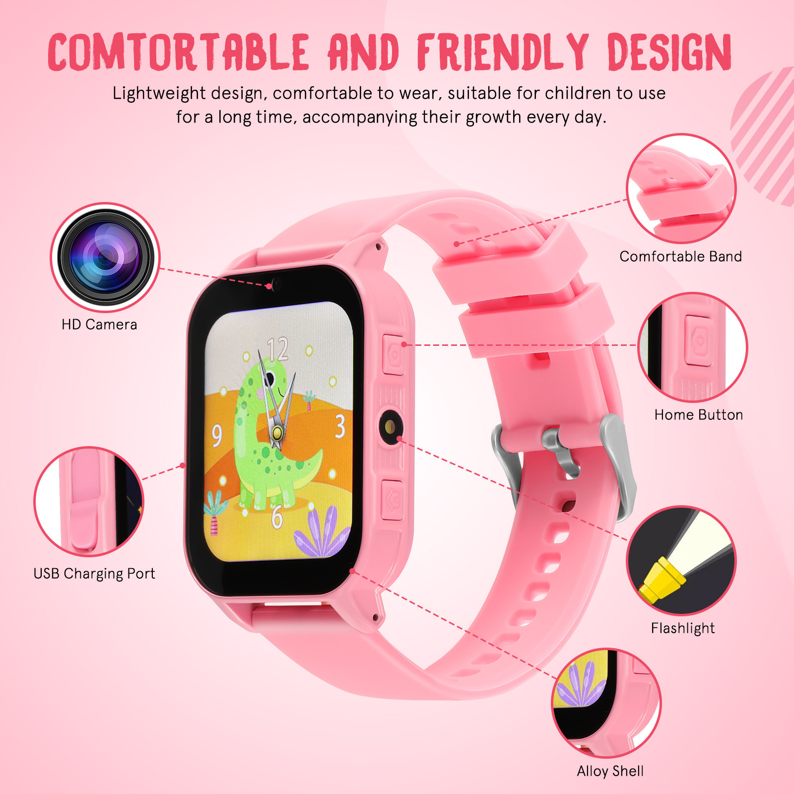 Relógio Infantil com Jogos, Re - Smartwatch Watches Girls avaliação e preço
