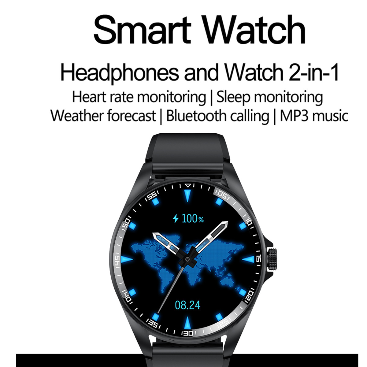 Relógio inteligente 2 em 1 com - Smartwatch Watches Wallpaper avaliação e preço