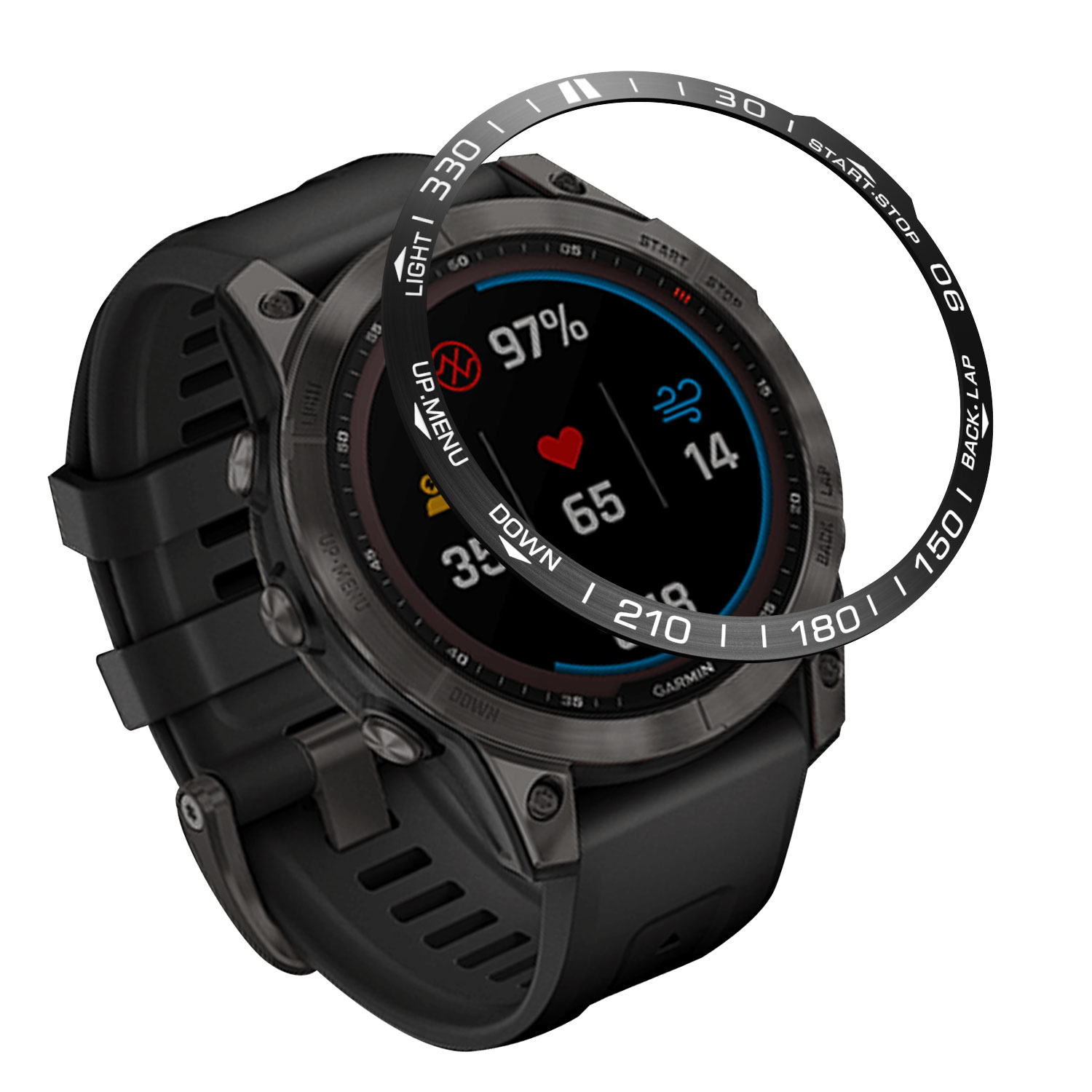 Moldura de estilo de metal par - Smartwatch Ring Watches avaliação e preço