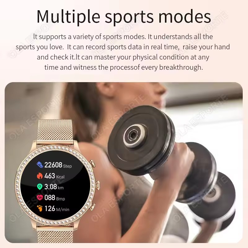 Relógio Inteligente Elegante p - Smartwatch Health Watches For Women avaliação e preço