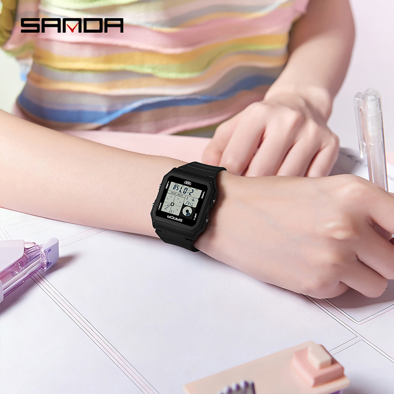Sanda 2216 moda relógio eletrô - Tide Watch Surf avaliação e preço
